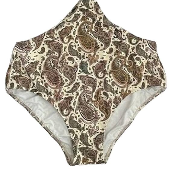 Swimsuit Alexandria Monoki One Piece in Paisley Print Size X-Large - Picture 3 of 7